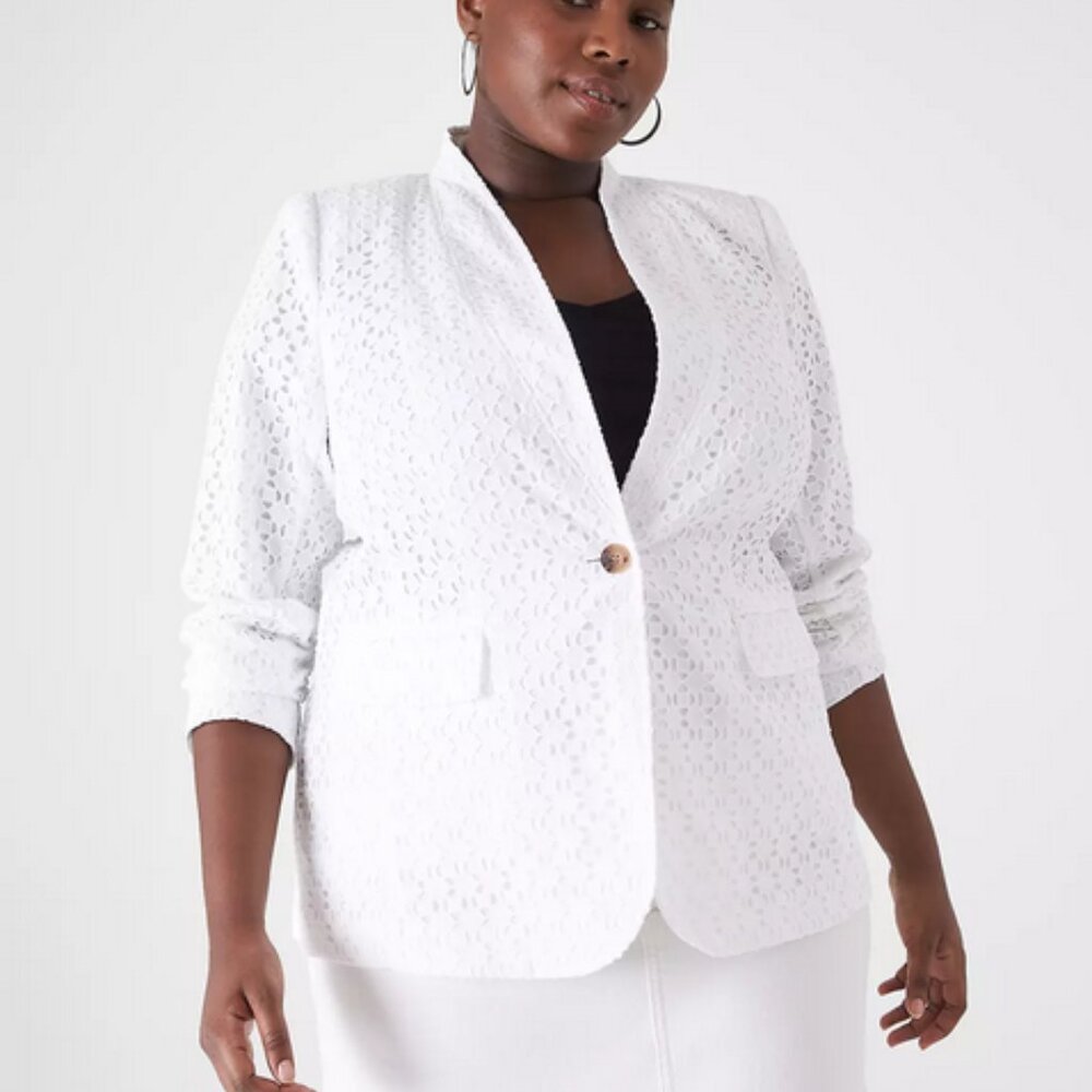 Lane Bryant Eyelet Blazer
